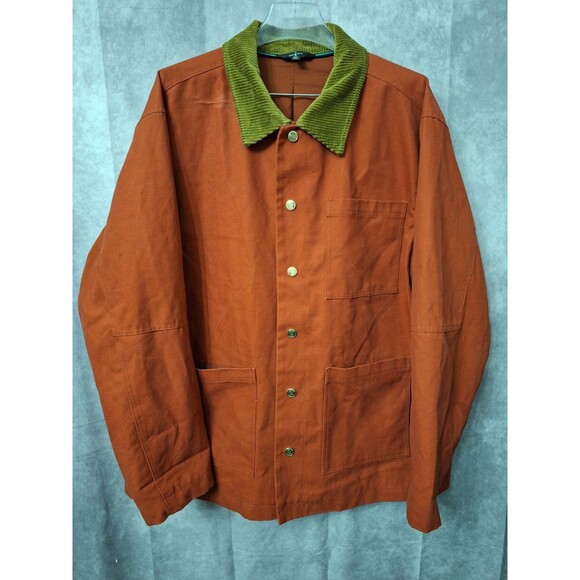 Houston White Utility Jacket Men's XL Corduroy Collar Barn Coat Chore Jacket - Picture 3 of 13